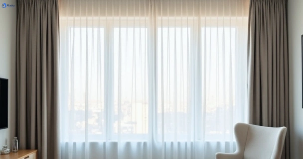 Freshly steam cleaned curtains in windsor-vic QLD